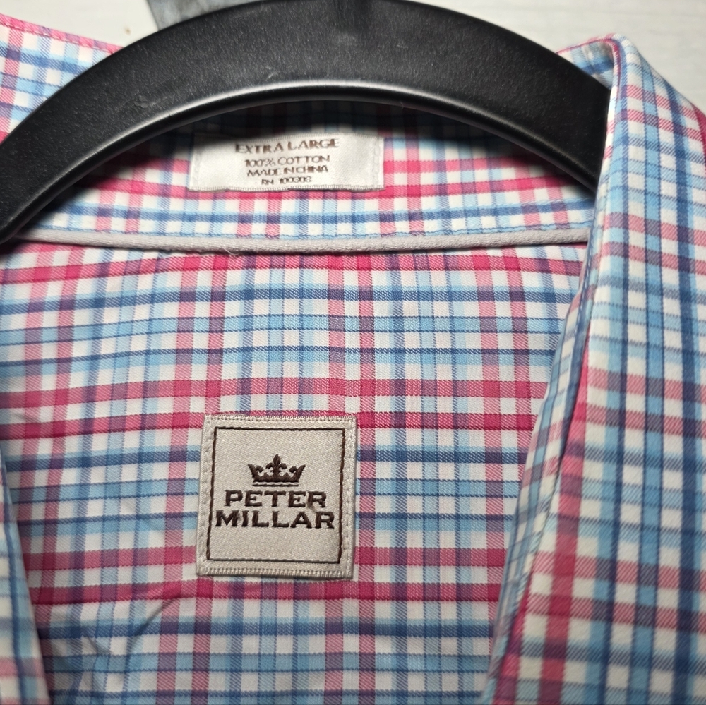Peter Millar Multicolor Plaid Button-Down Shirt - image 4